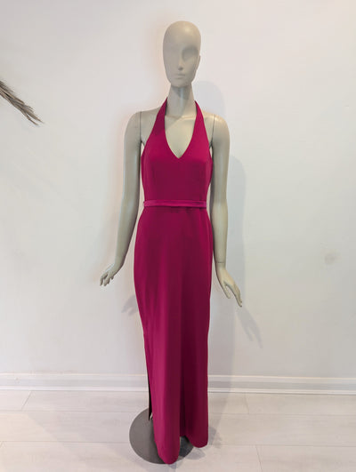 Fuchsia halterneck dress 12 RRP £300