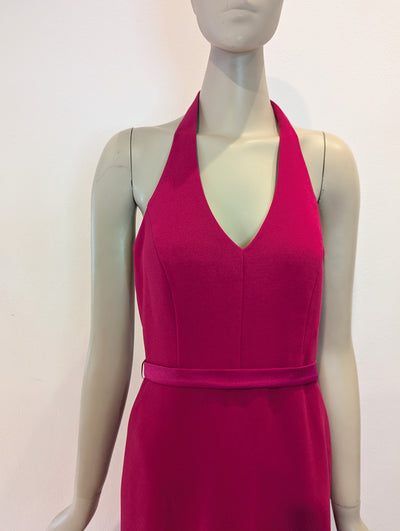 Fuchsia halterneck dress 12 RRP £300