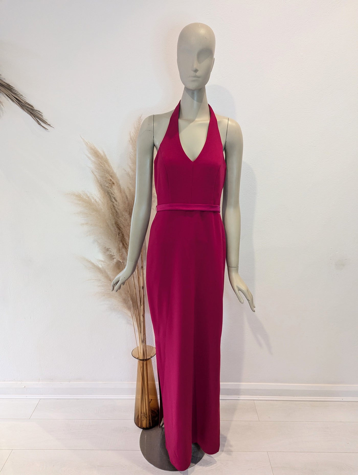 Fuchsia halterneck dress 12 RRP £300