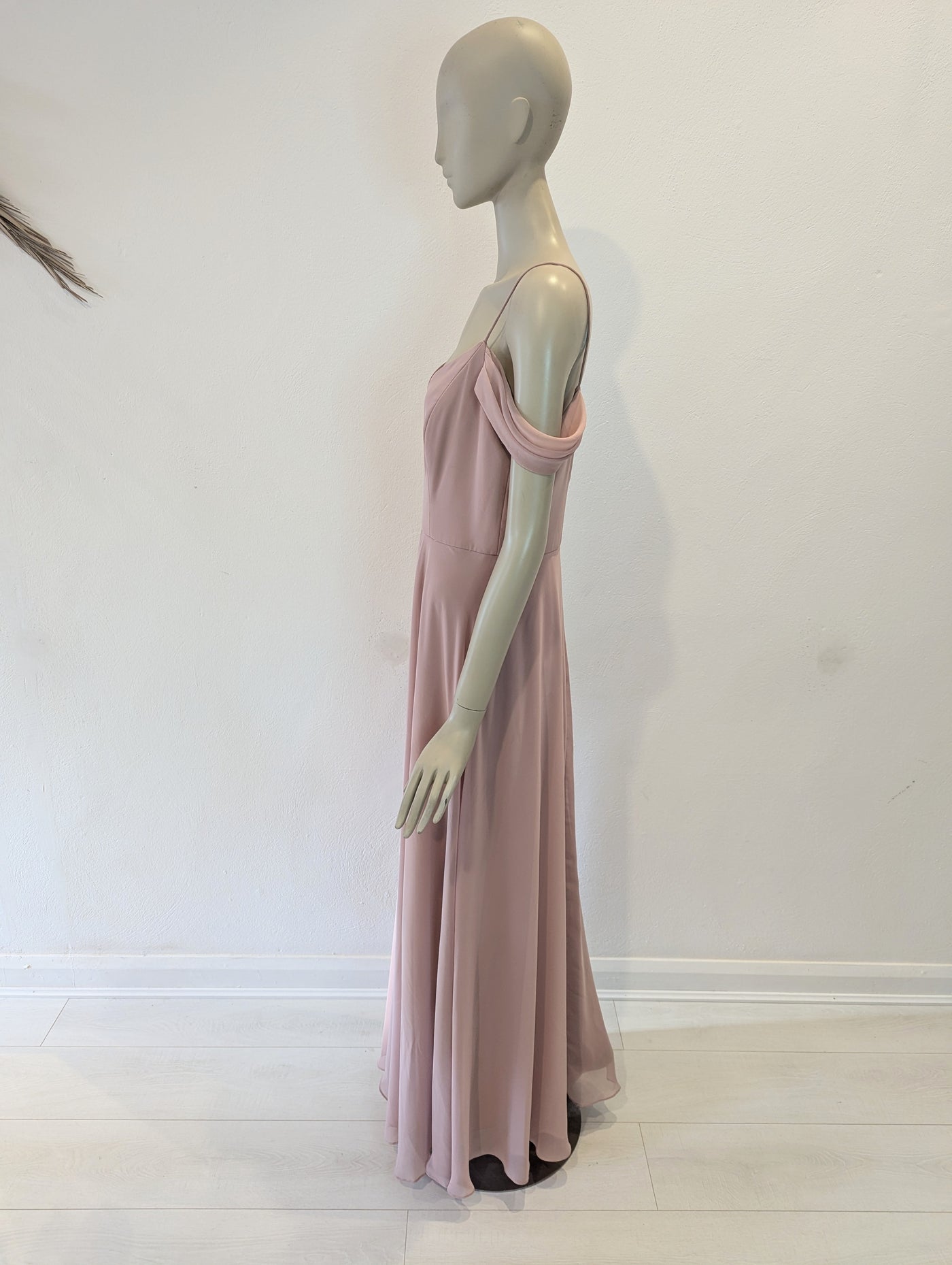 Blush draped arm dress 12 RRP £230