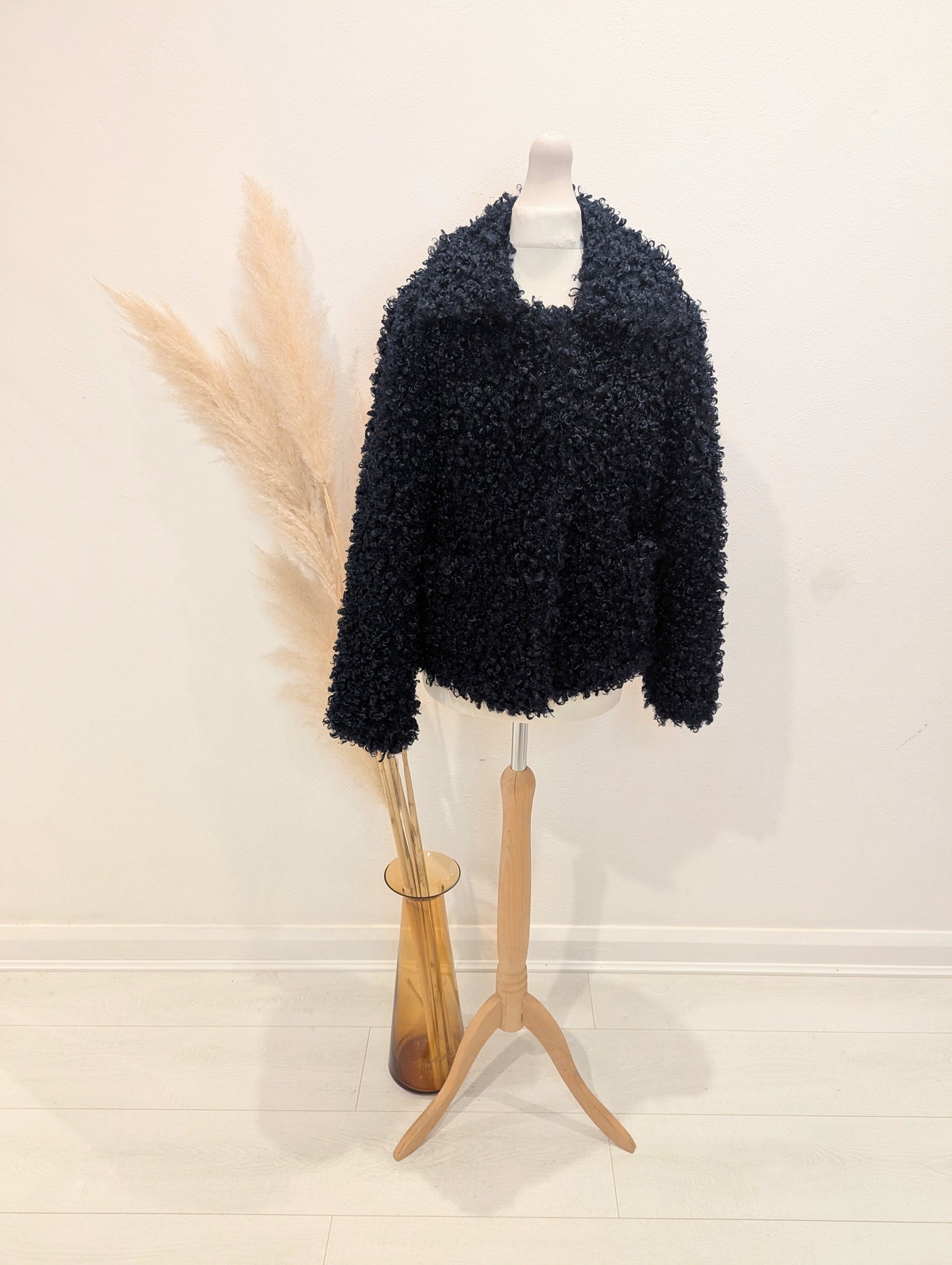 Zara Navy Fluffy Jacket S