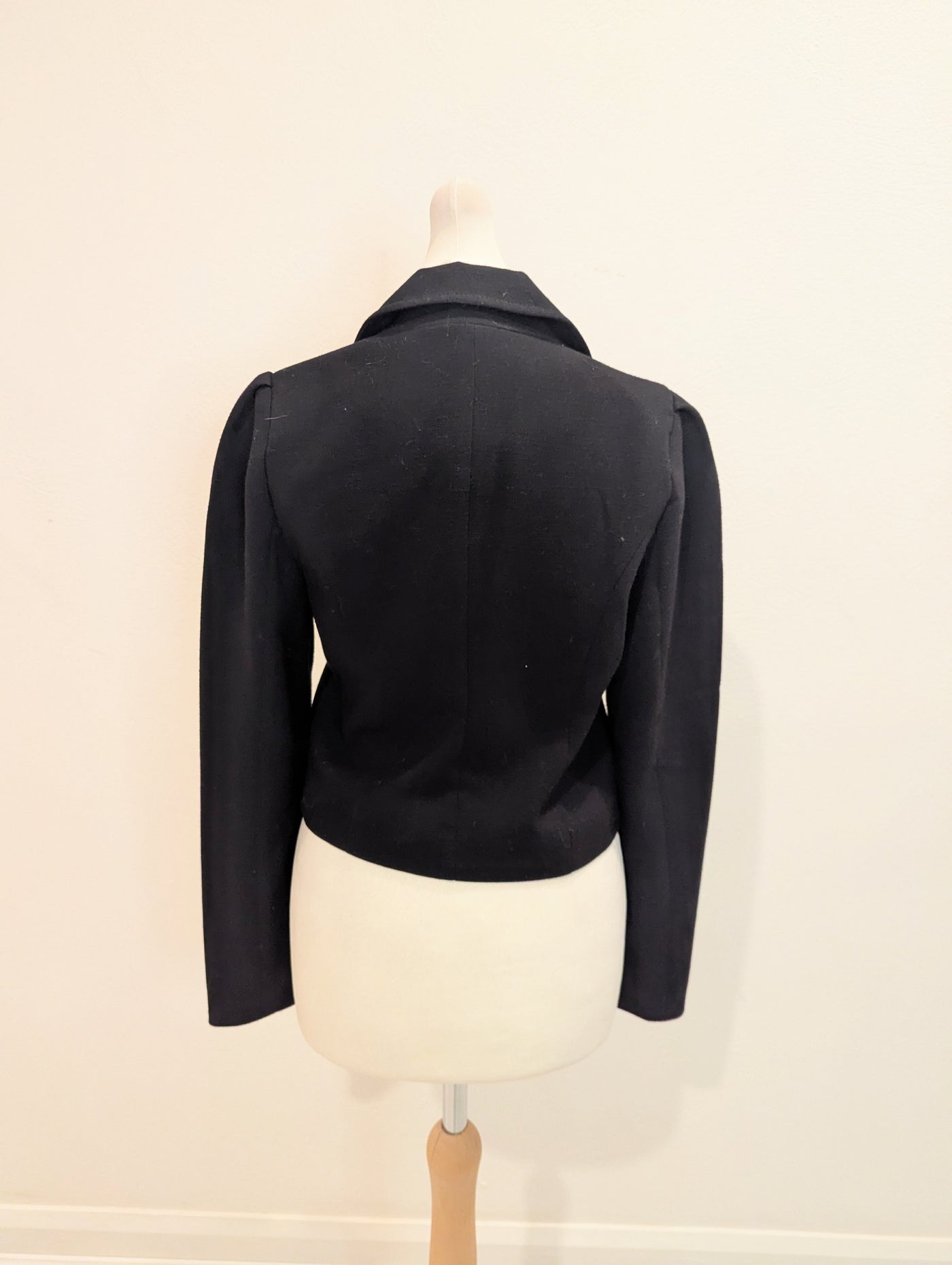 Soaked In Luxury Black Cropped Zip Jacket XS
