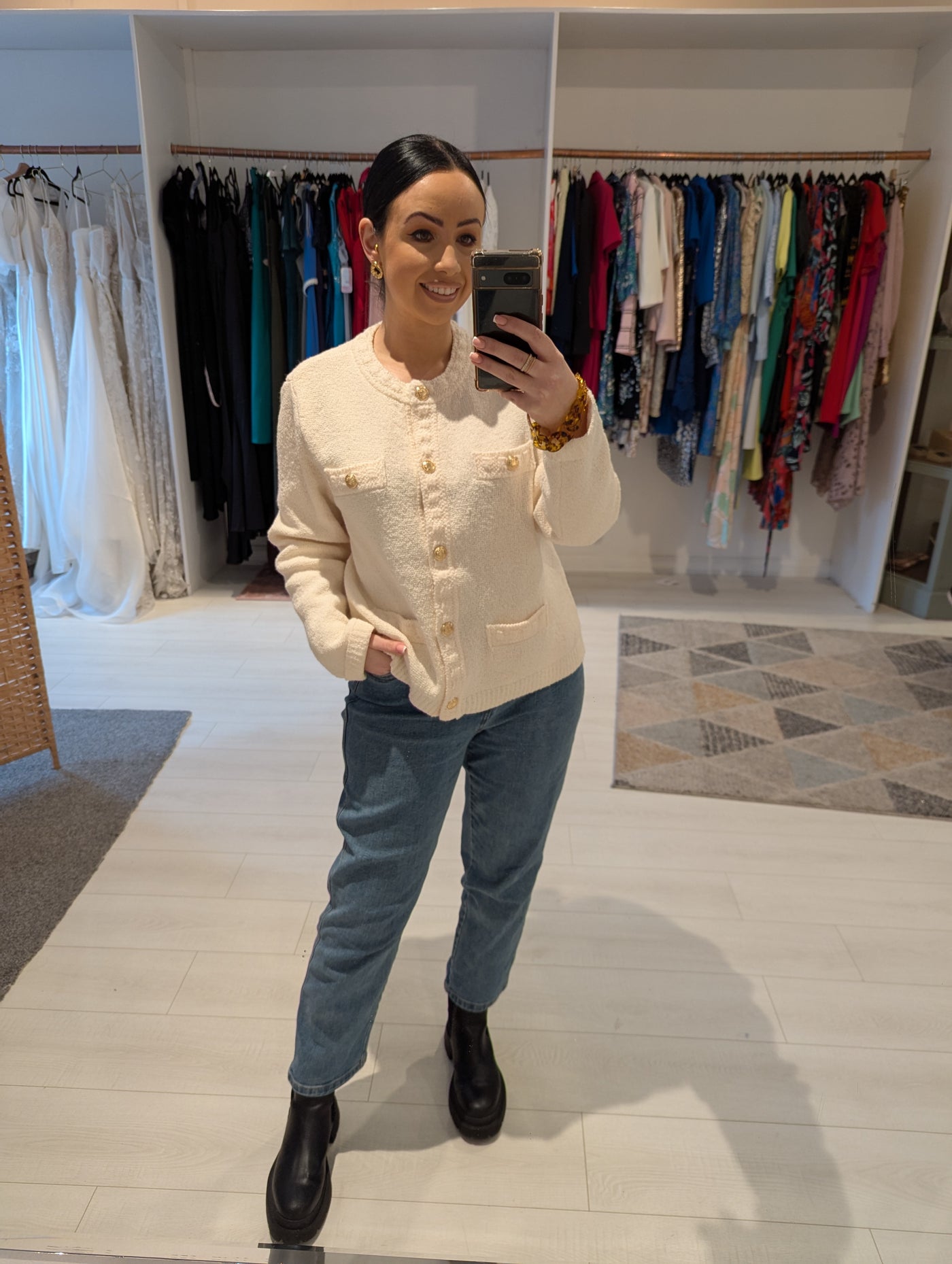 H&M Cream Cardigan L NWT RRP £44.99