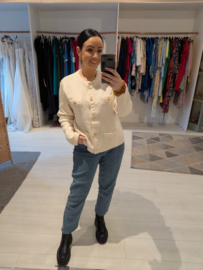 H&M Cream Cardigan L NWT RRP £44.99