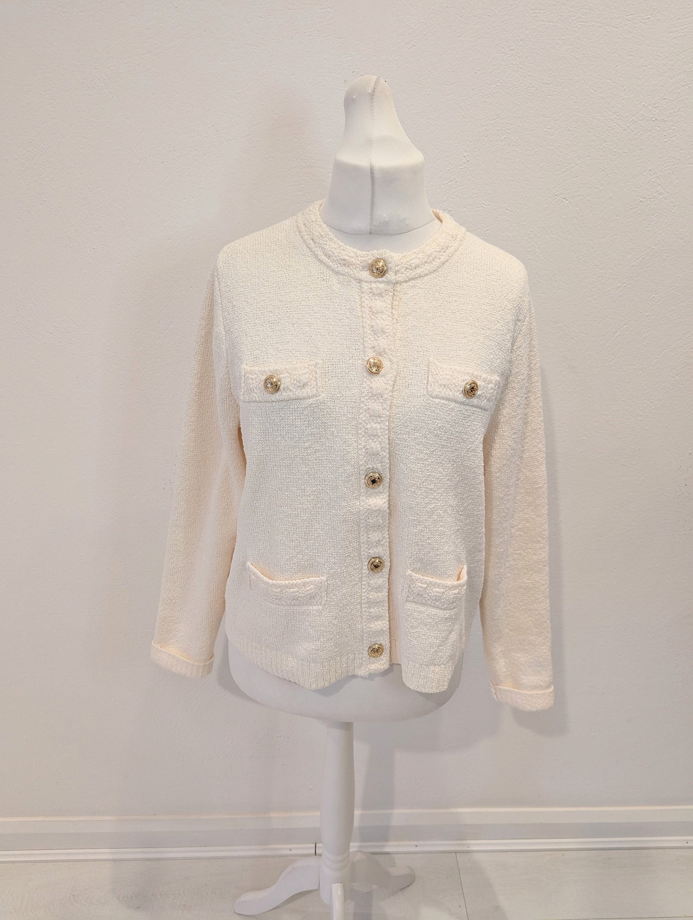 H&M Cream Cardigan L NWT RRP £44.99