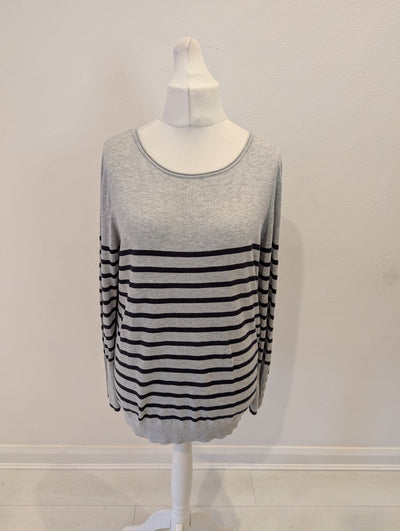 Mint Velvet Grey Stripe Jumper 16