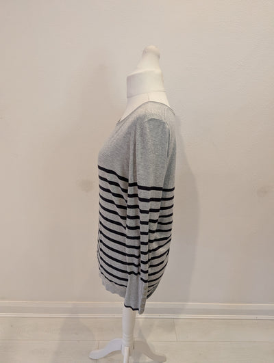 Mint Velvet Grey Stripe Jumper 16