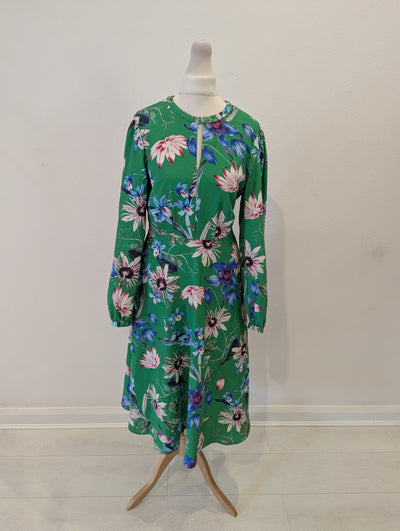 H&M Green Floral Dress 6/8