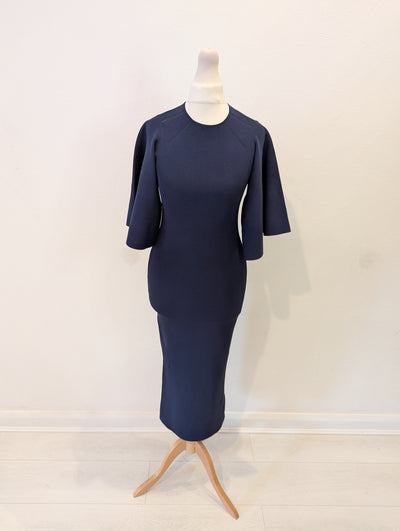 Ted Baker Navy Bodycon Dress 0 RRP £179