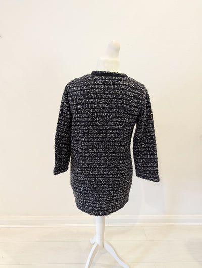 Warehouse Navy Boucle Coatigan 12