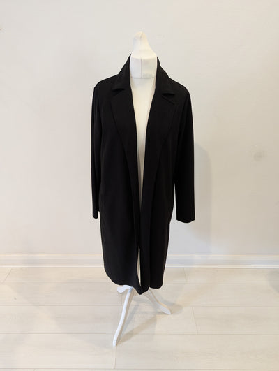 Zara black duster coat L