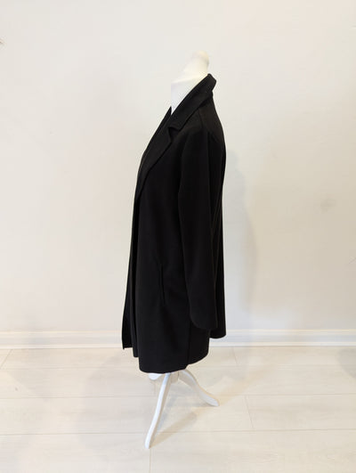 Zara black duster coat L