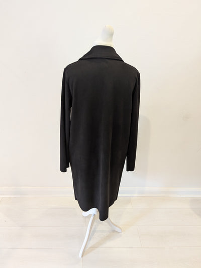 Zara black duster coat L