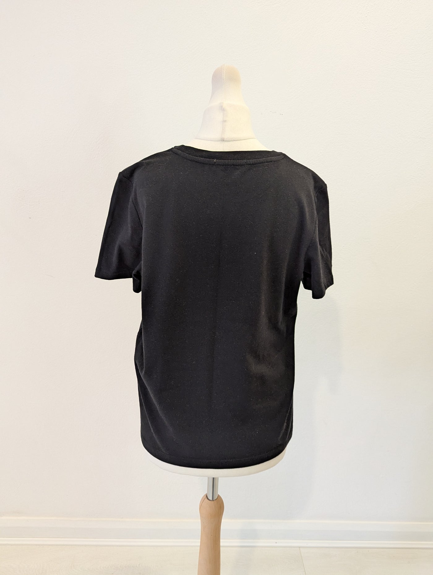 Zara Black Pleater front Tshirt S