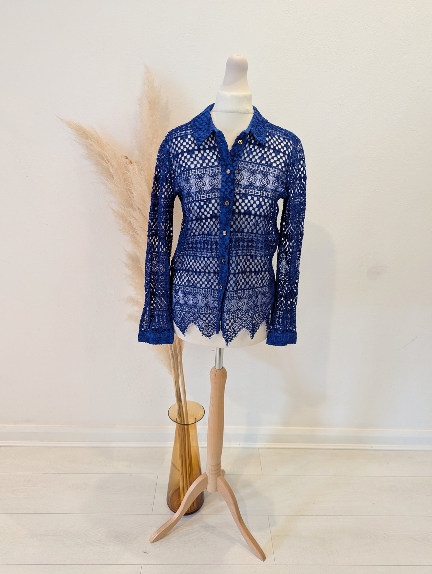 River Island Blue Lace Shirt 8