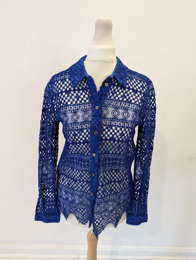 River Island Blue Lace Shirt 8