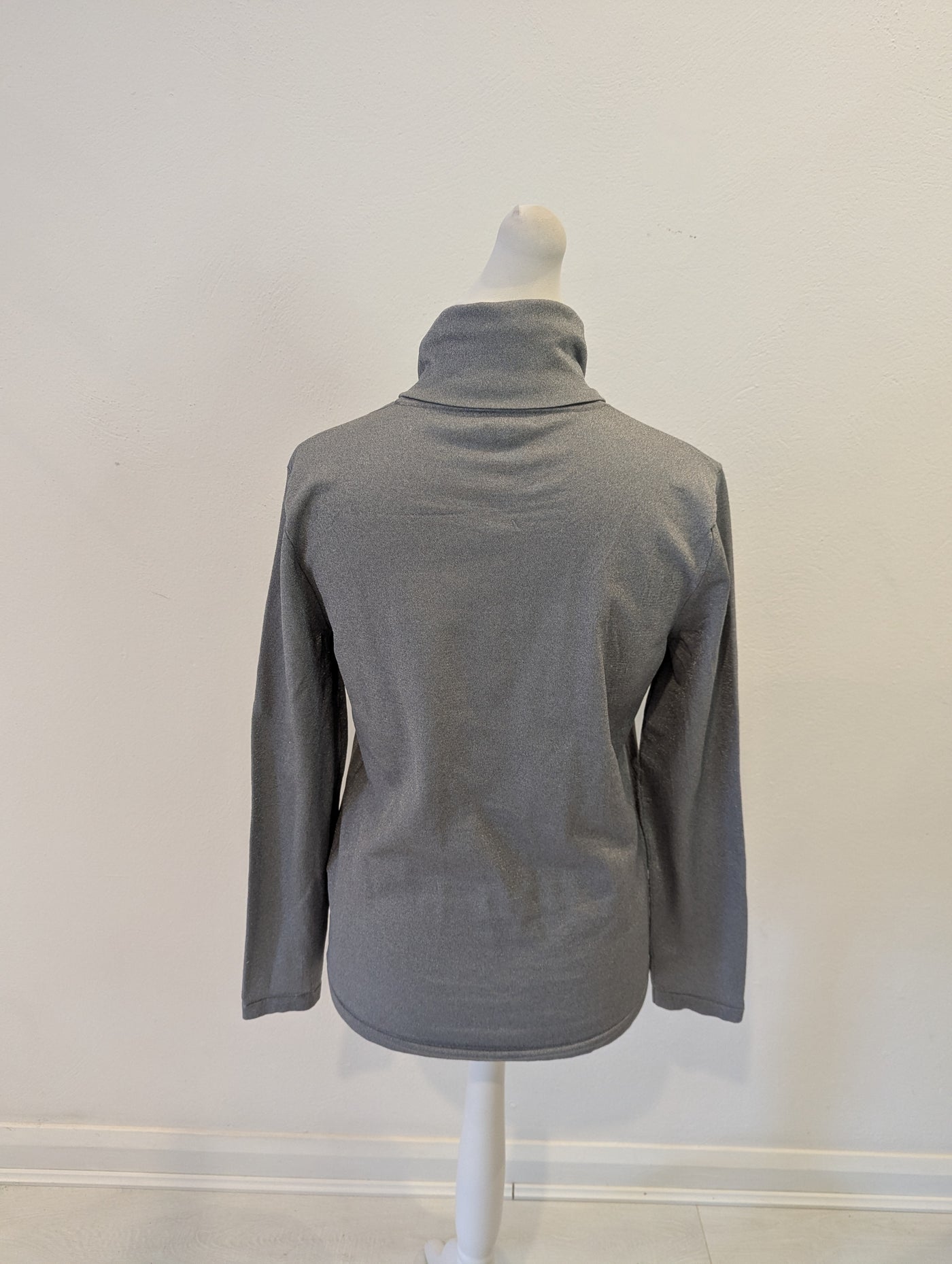 Reiss Silver Polo Neck Top L