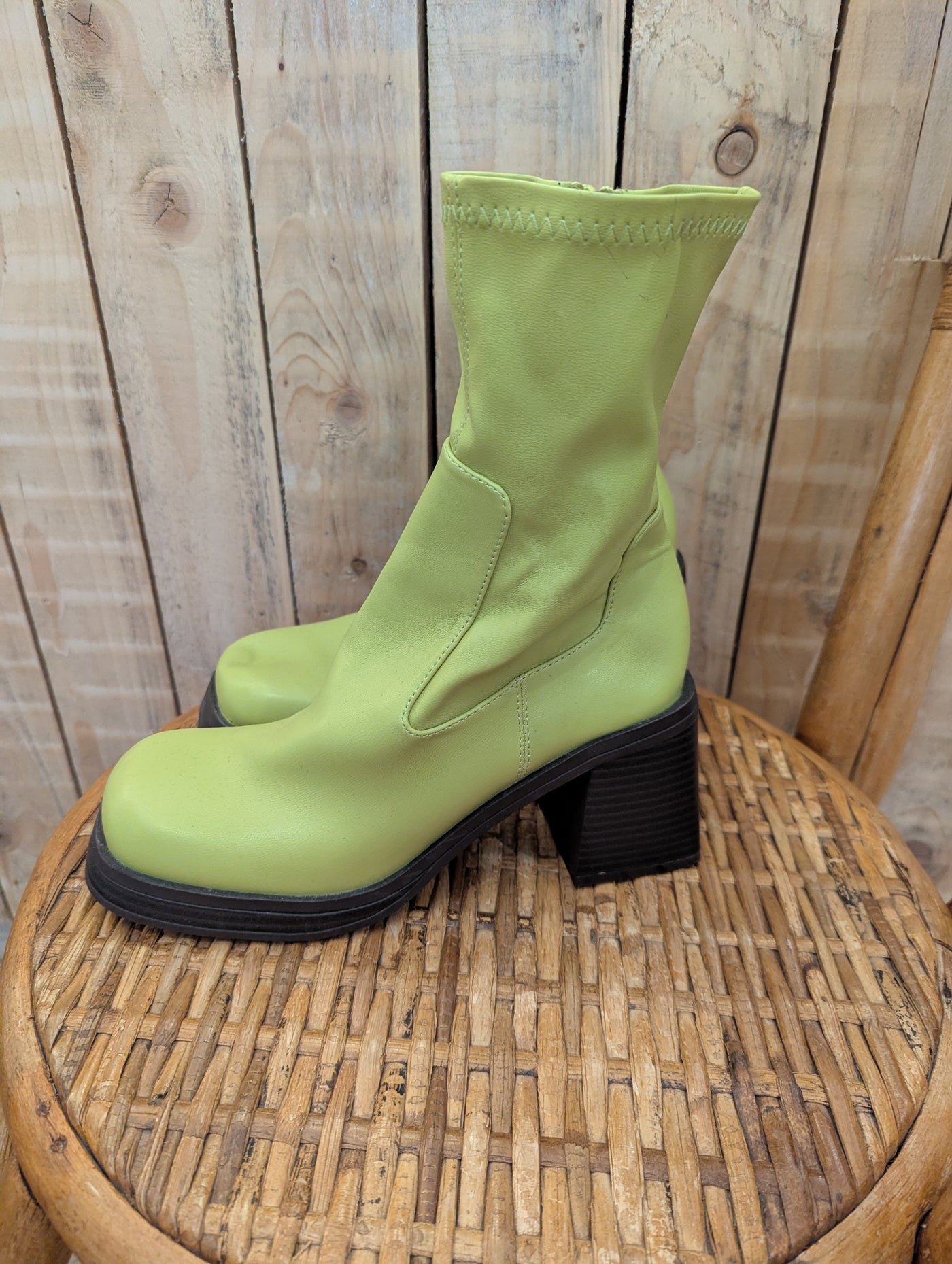 Asos Lime Green Boots 6