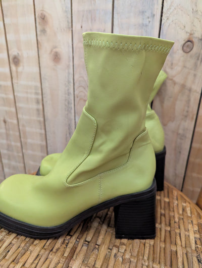 Asos Lime Green Boots 6
