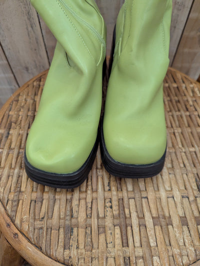 Asos Lime Green Boots 6