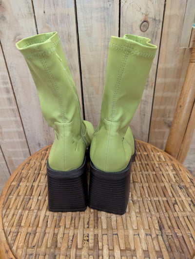 Asos Lime Green Boots 6