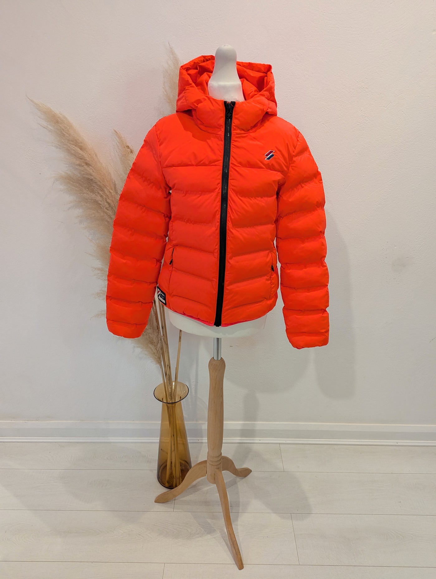 Superdry Orange Puffa Jacket 10