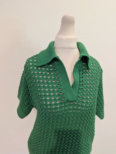 H&M Green Cable Knit XS