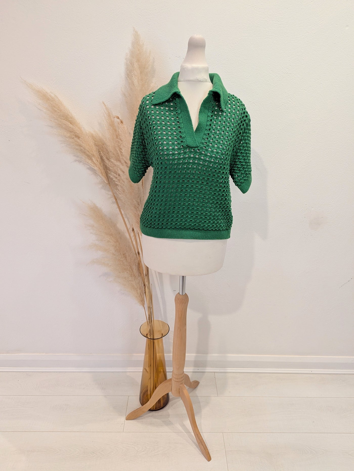 H&M Green Cable Knit XS
