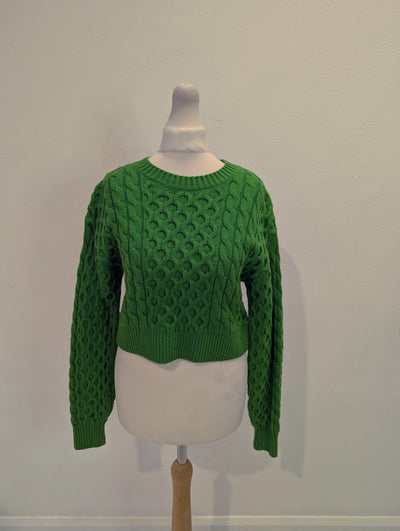 & Other Stories Green Cable Jumper XS