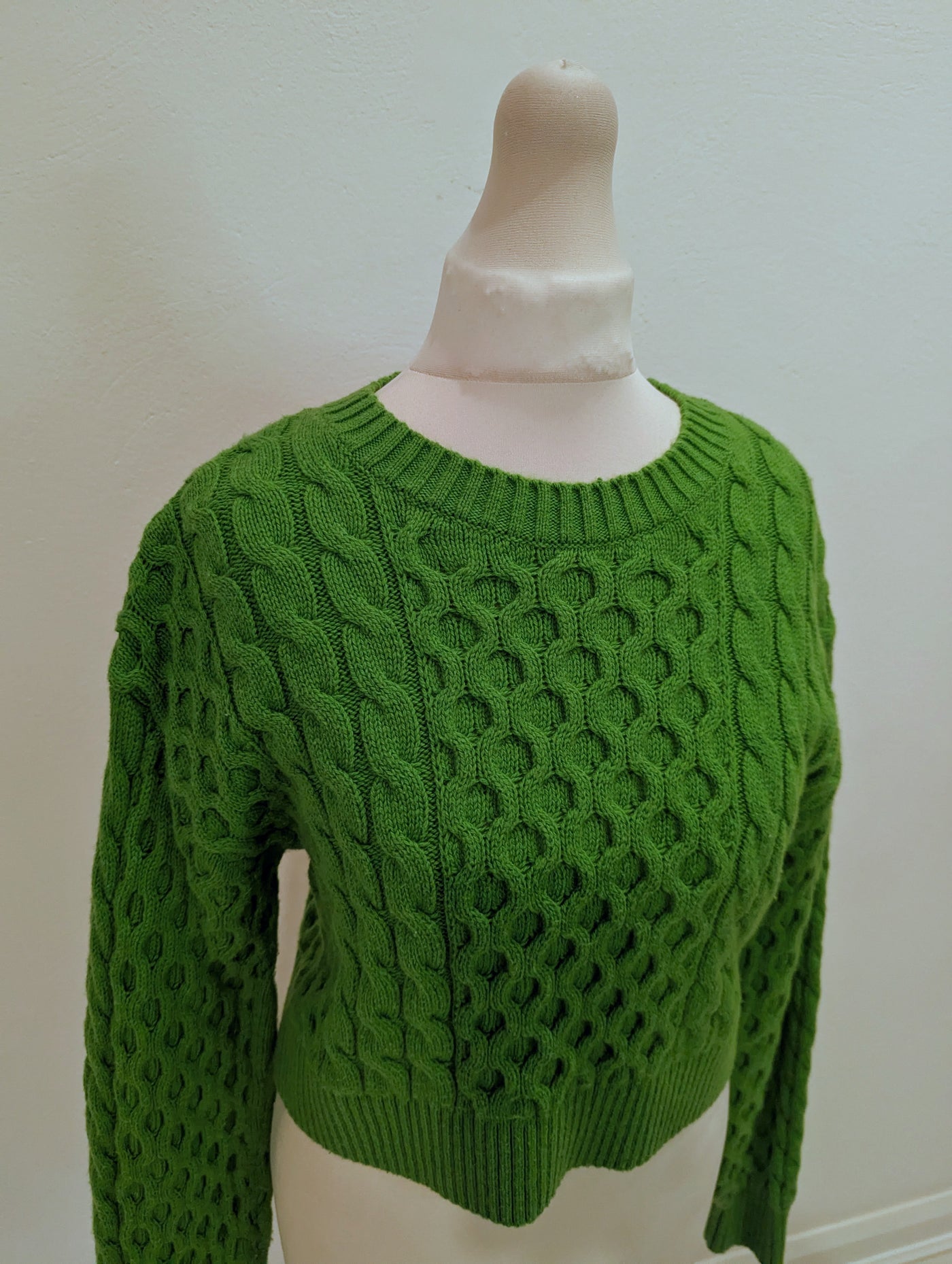 & Other Stories Green Cable Jumper XS