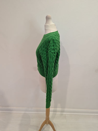 & Other Stories Green Cable Jumper XS