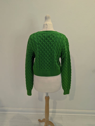 & Other Stories Green Cable Jumper XS