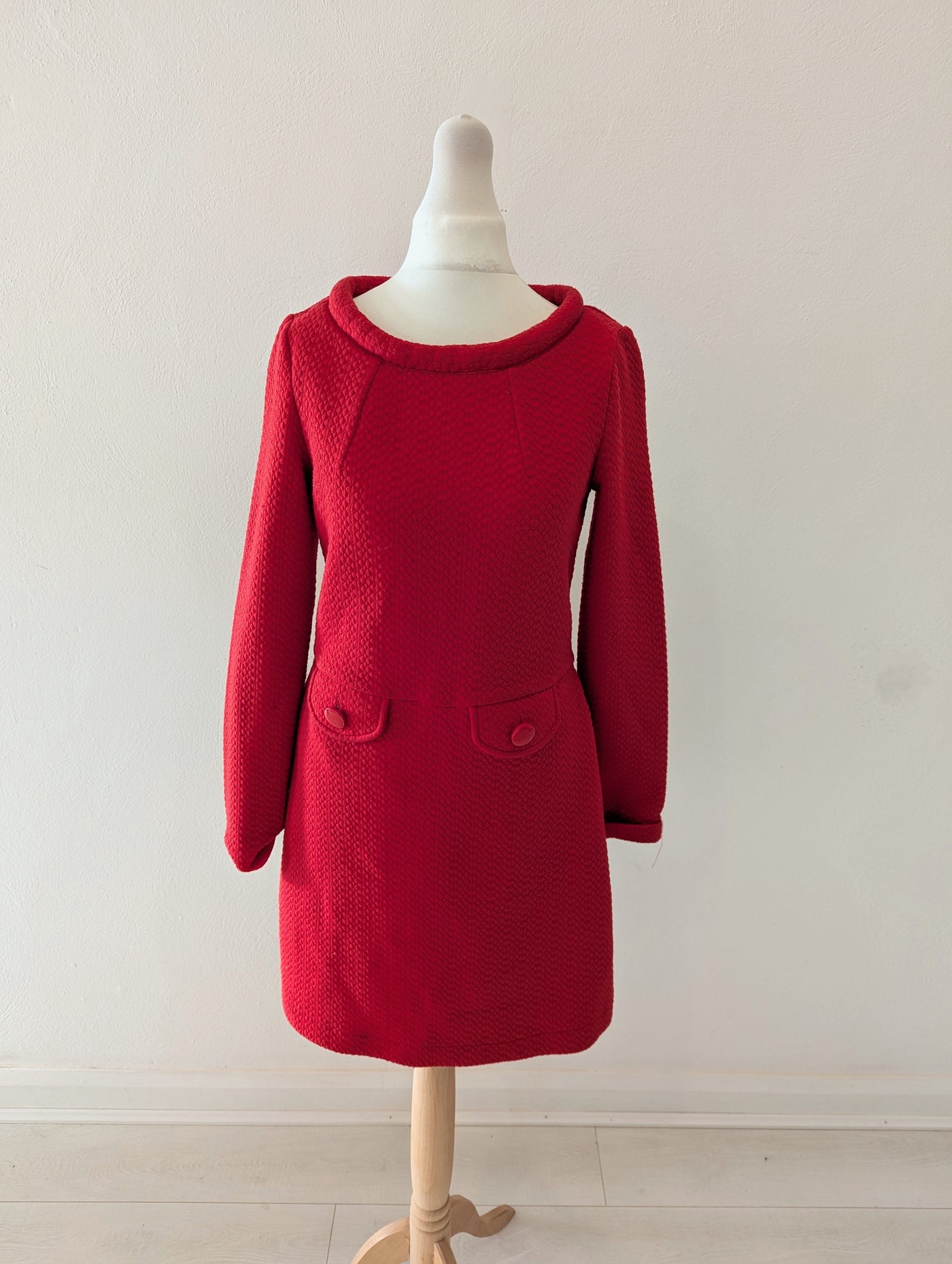 Boden Red 60's Style shift dress 6