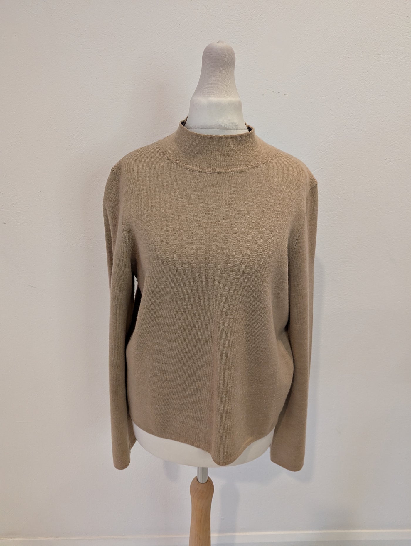 Jigsaw camel wool mix sweater Small