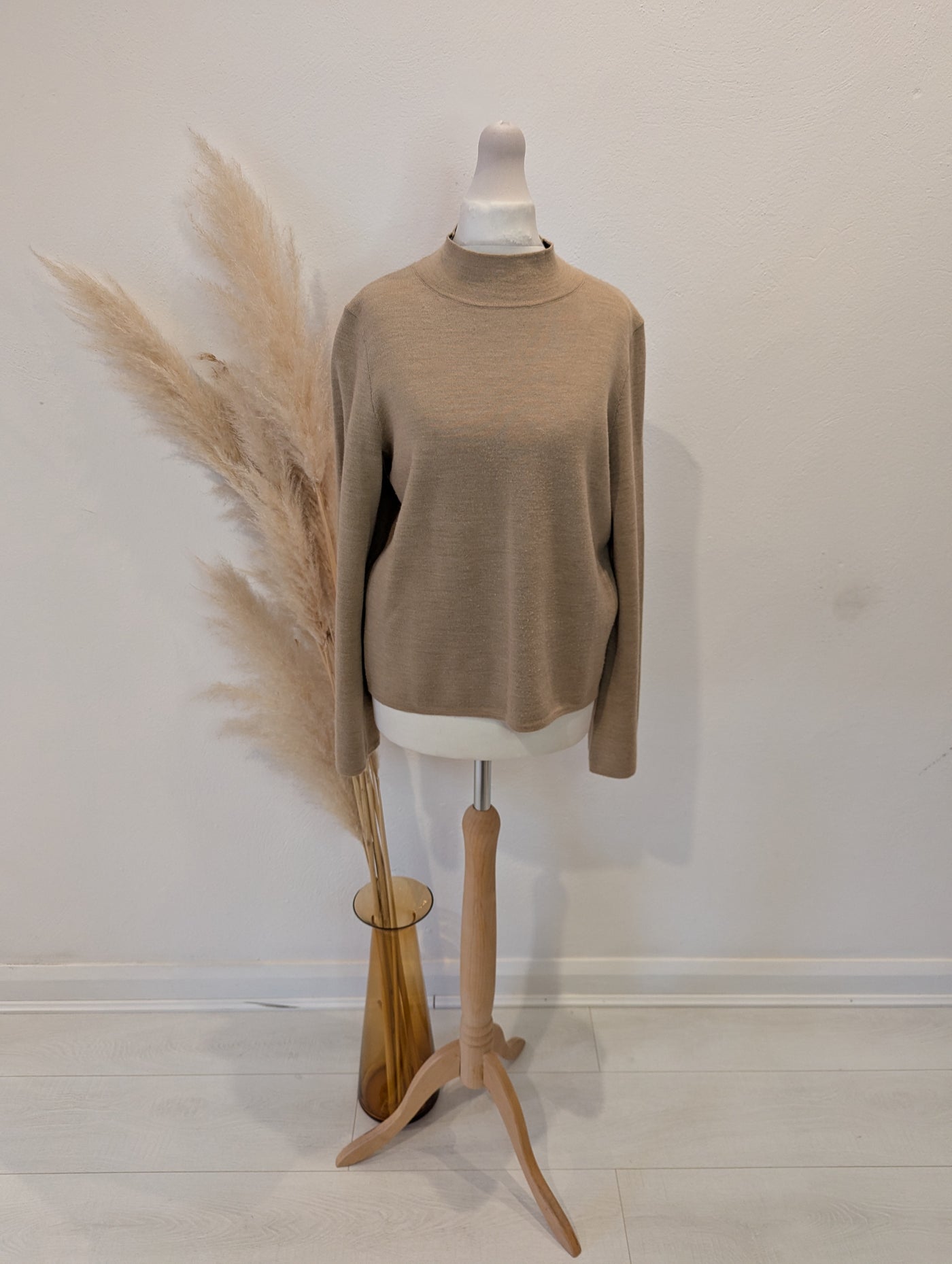 Jigsaw camel wool mix sweater Small