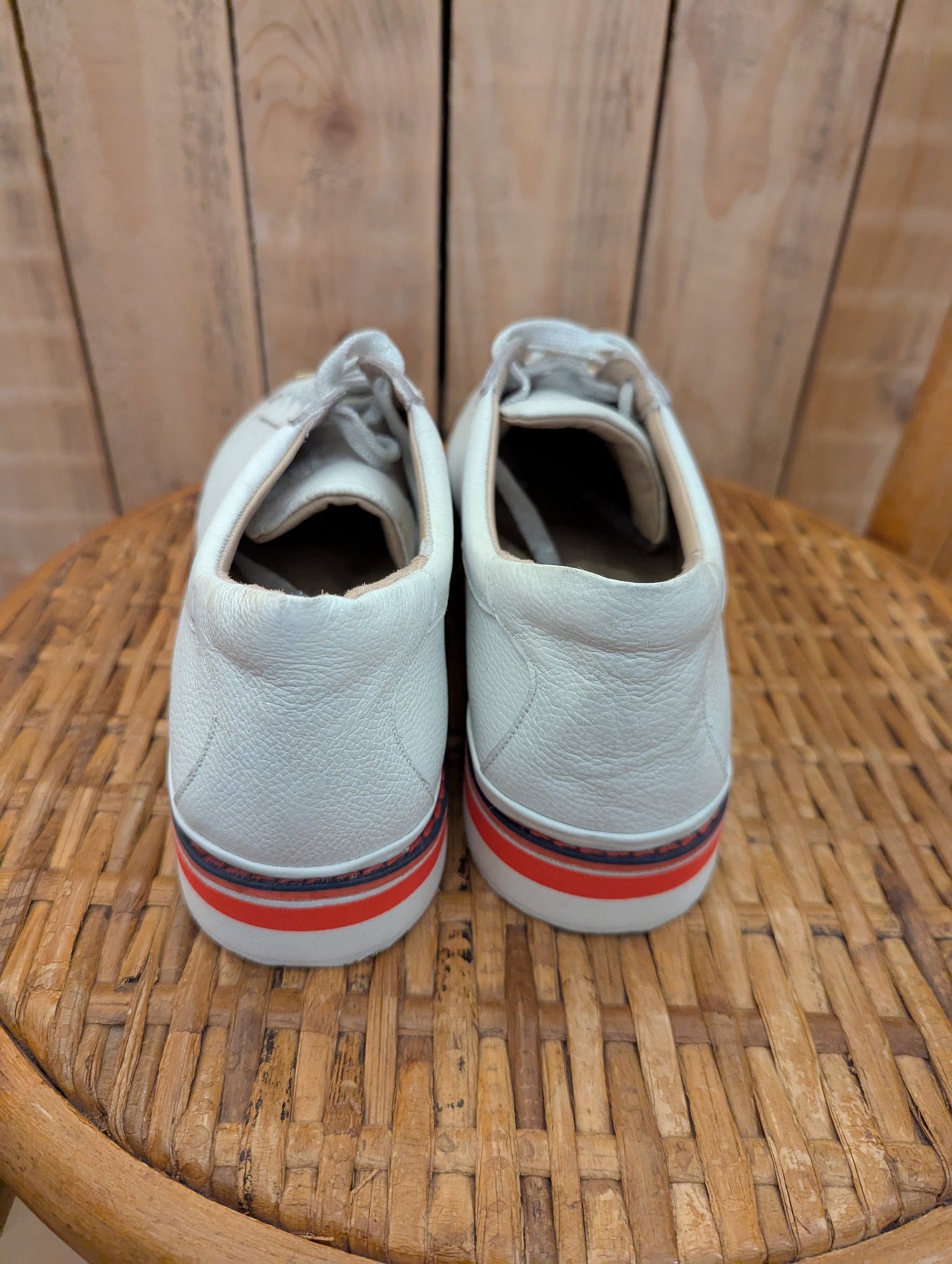 Gumustas White Platform Trainers 8