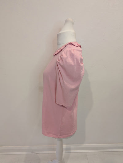 Boden Pink Frill Neck Tshirt 14