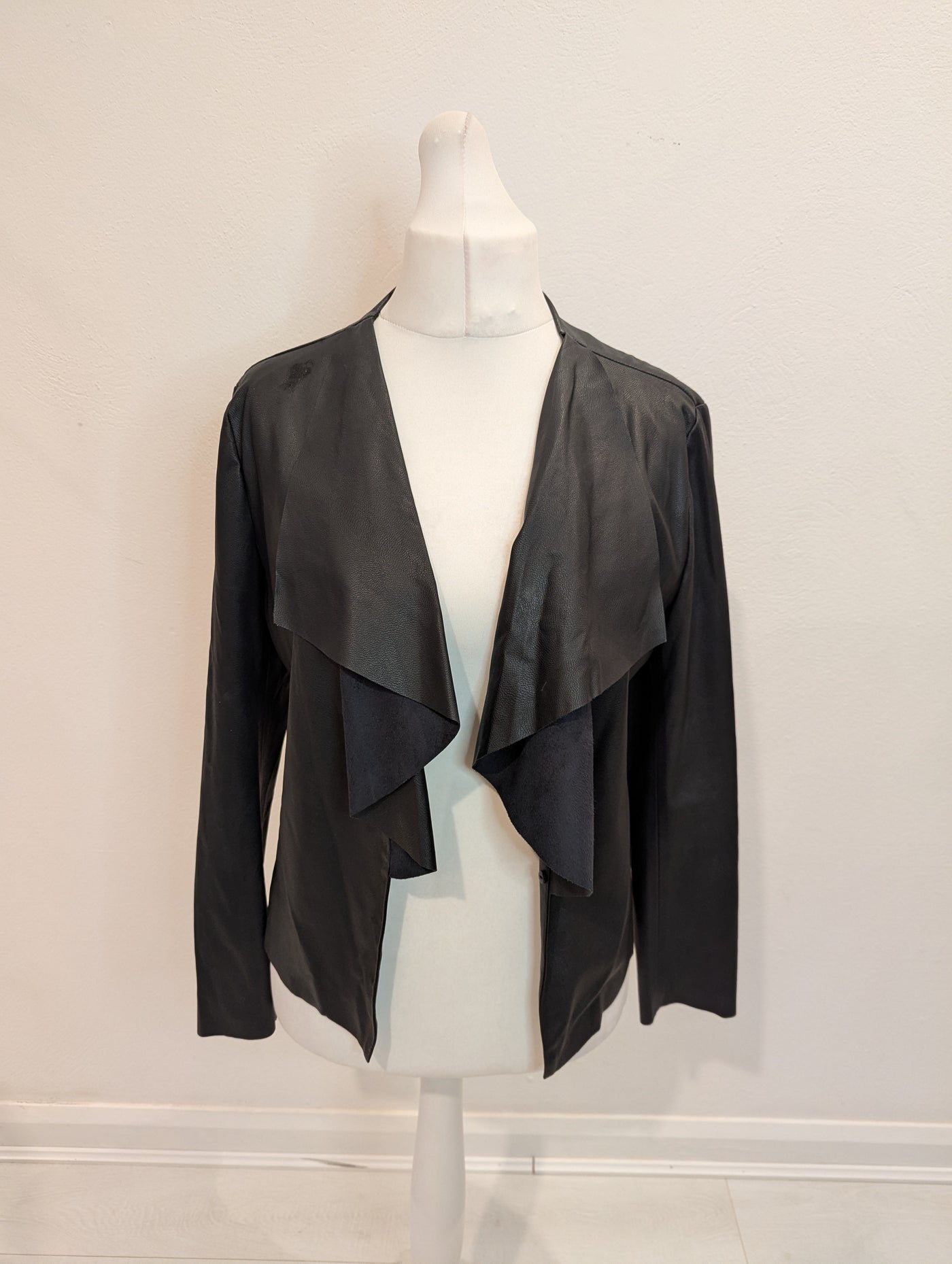 Zara Black Pleather Jacket XL