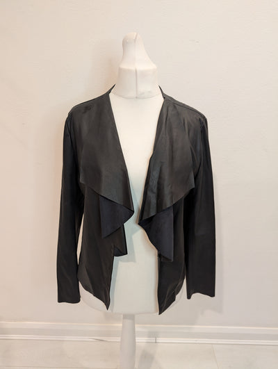 Zara Black Pleather Jacket XL