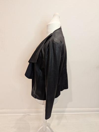 Zara Black Pleather Jacket XL