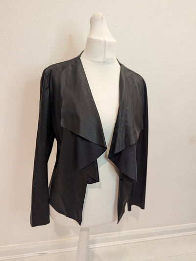 Zara Black Pleather Jacket XL