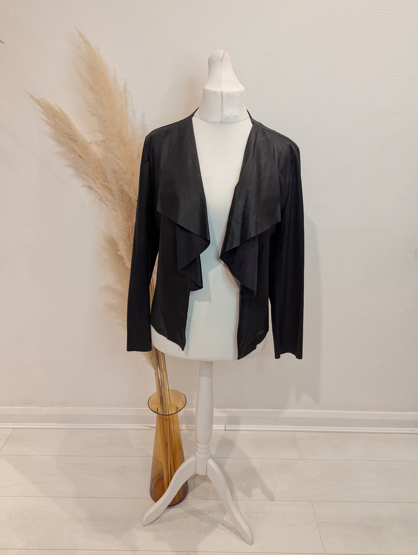 Zara Black Pleather Jacket XL