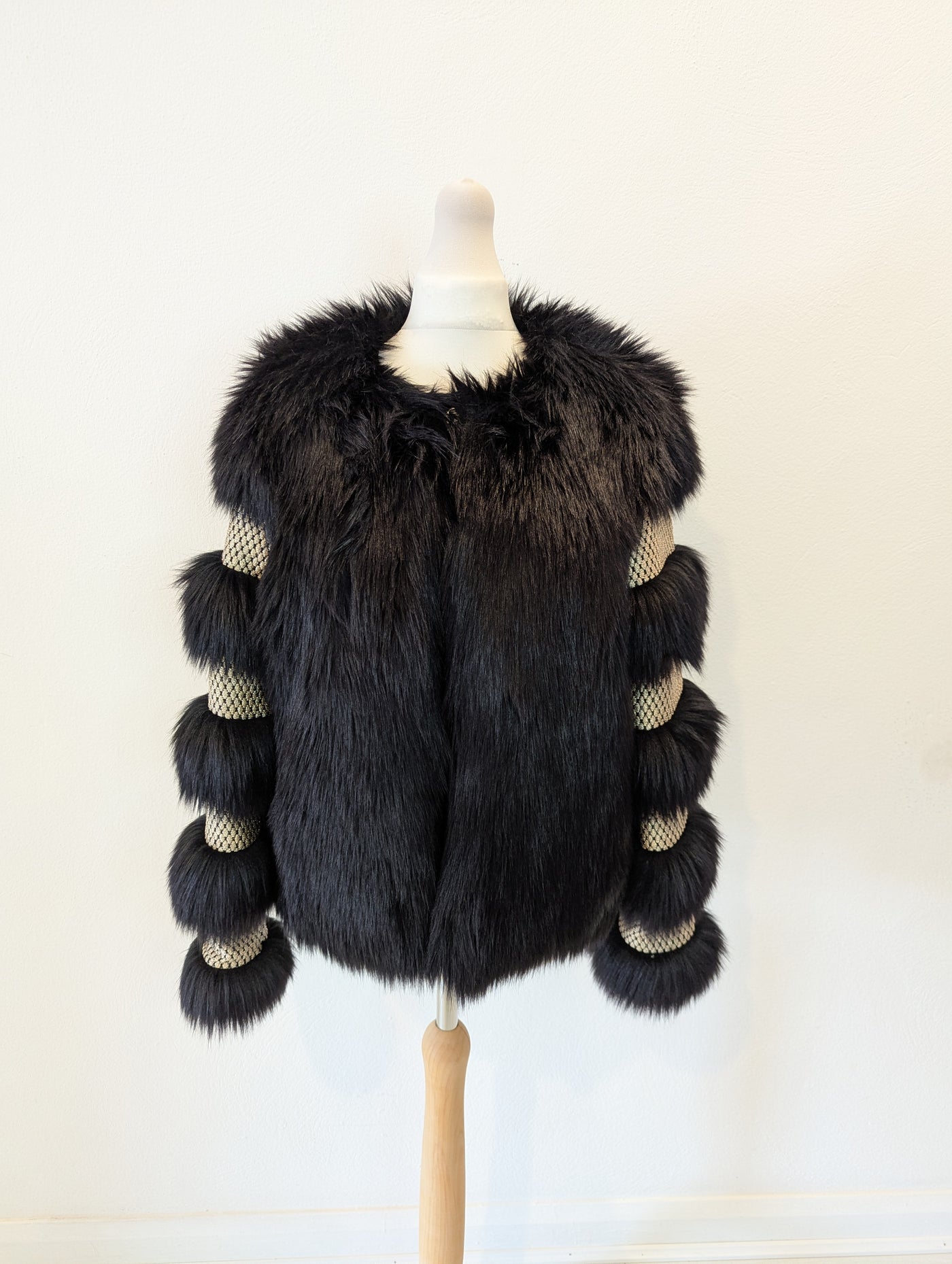 Madderson London Black & Gold Fur Jacket 10