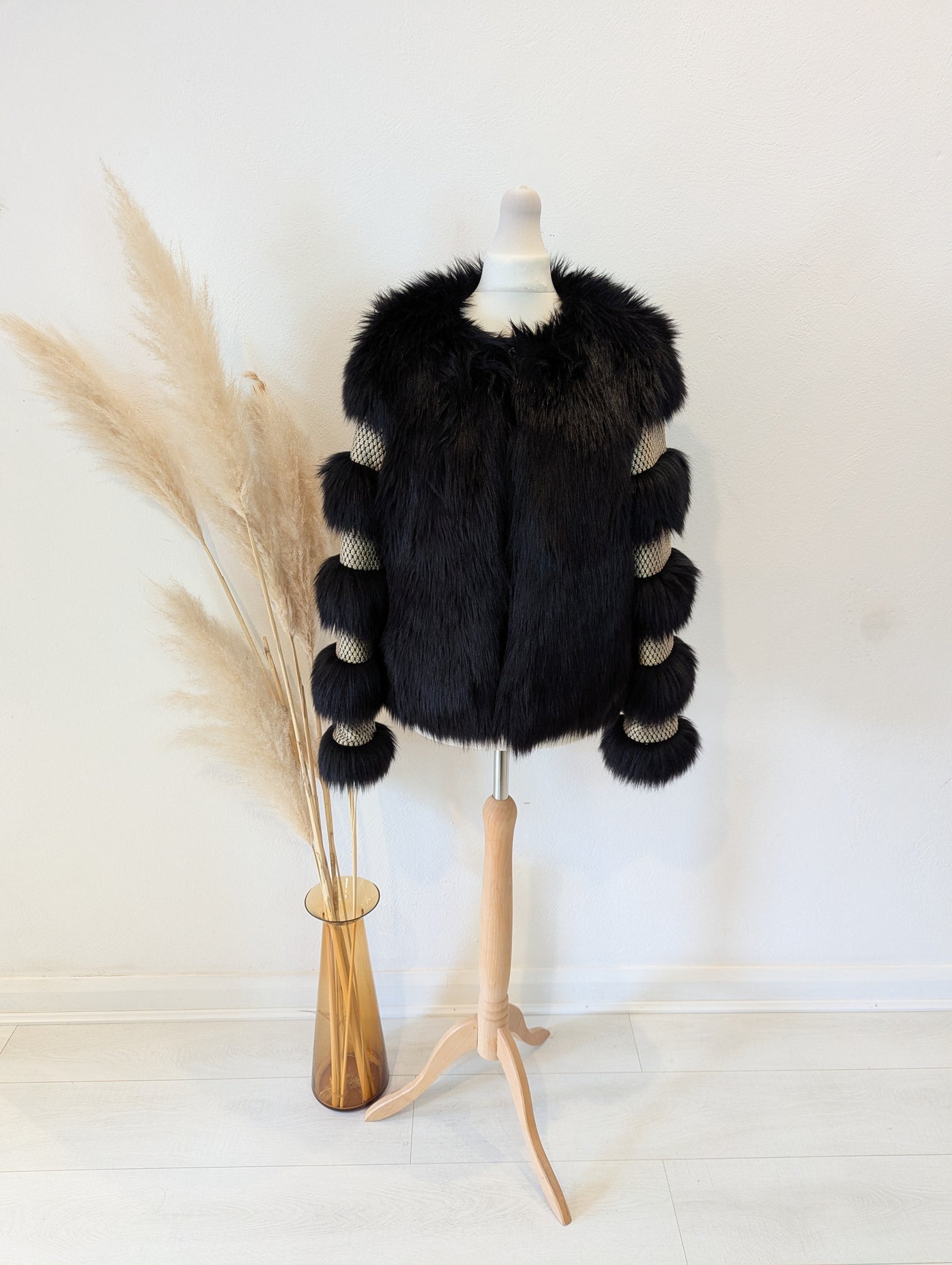 Madderson London Black & Gold Fur Jacket 10