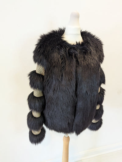 Madderson London Black & Gold Fur Jacket 10