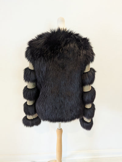 Madderson London Black & Gold Fur Jacket 10