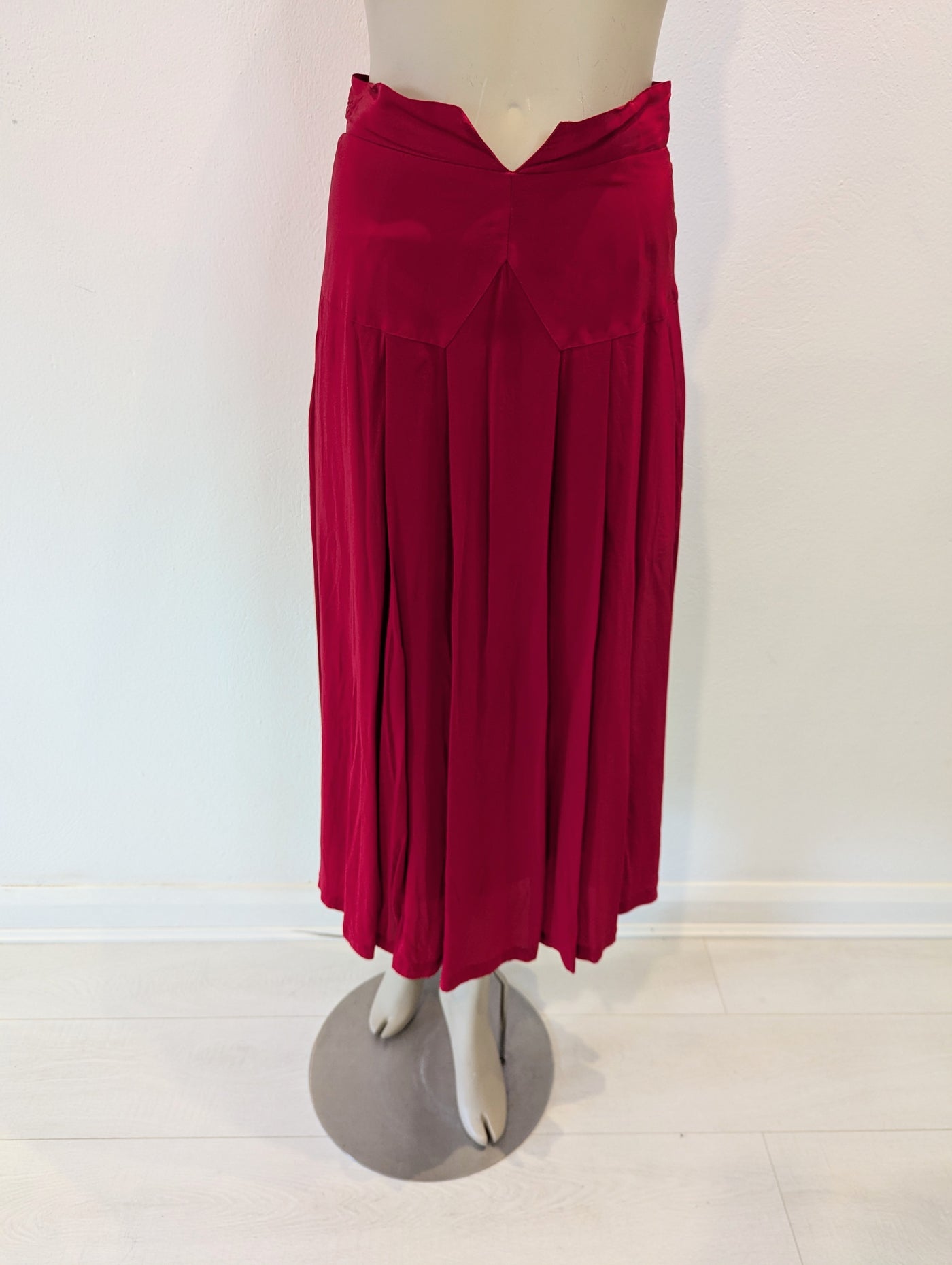 Vintage Wallis Red Skirt & Top silk 2 piece 10