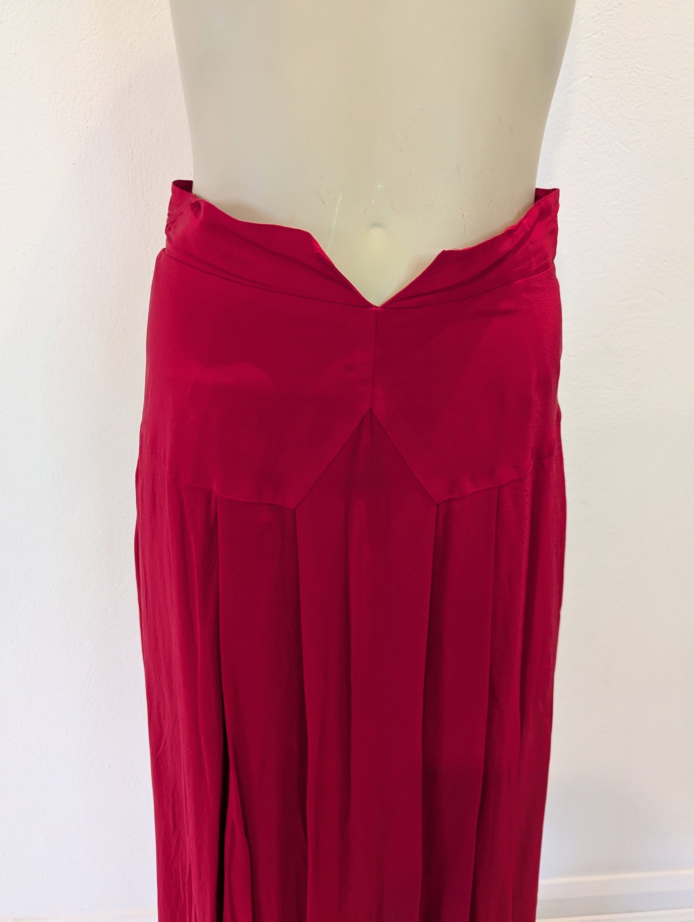 Vintage Wallis Red Skirt & Top silk 2 piece 10