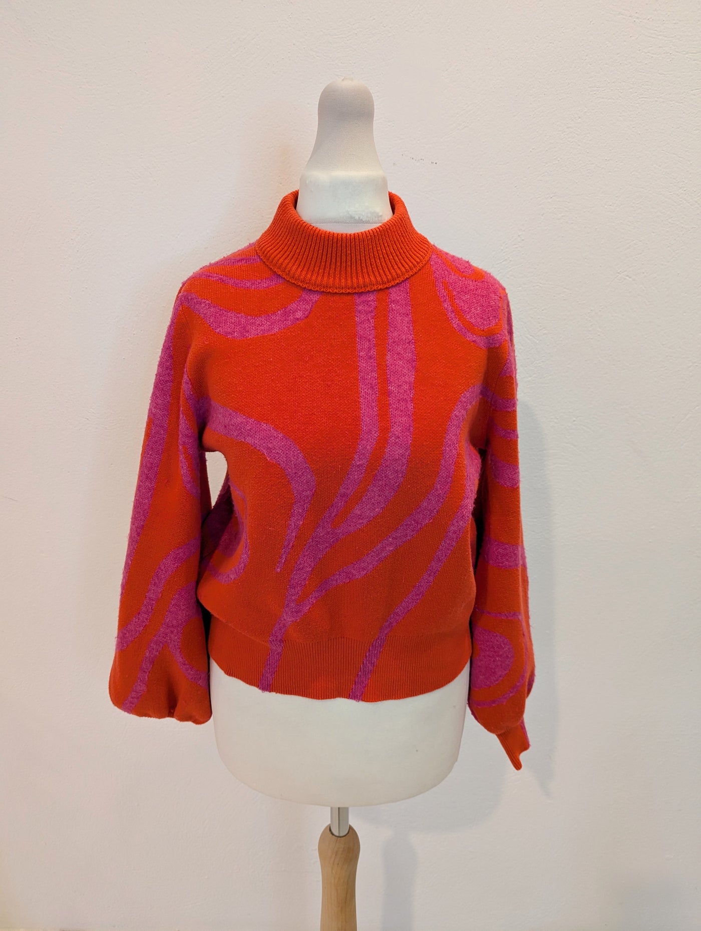 French Connection Orange/Pink Jumper S