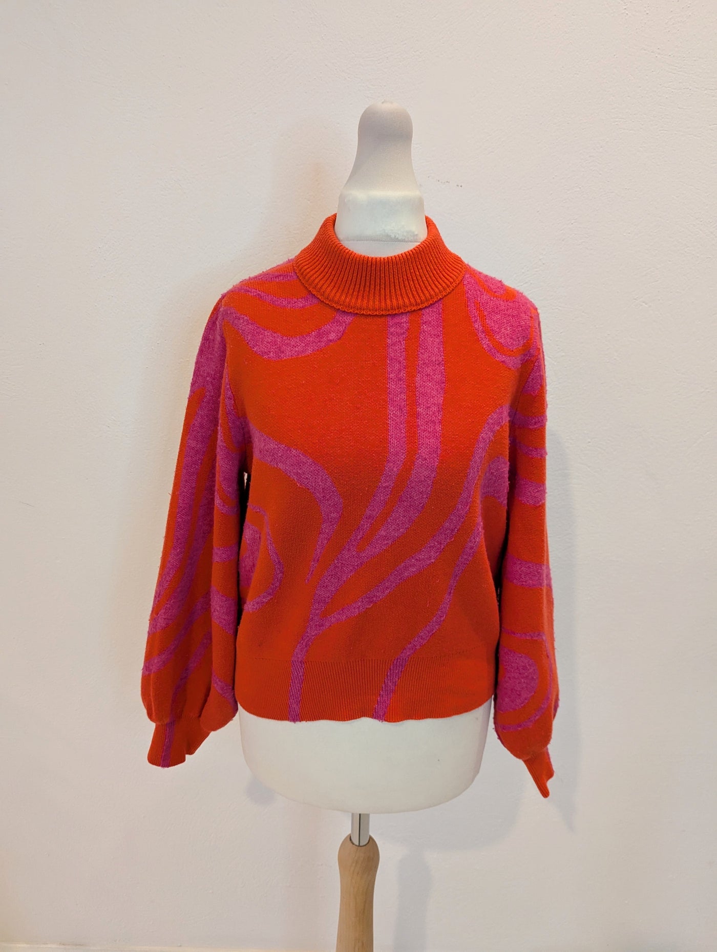 French Connection Orange/Pink Jumper S